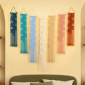 Vela Vertical Macrame Wall Hanging - Blue & Pink