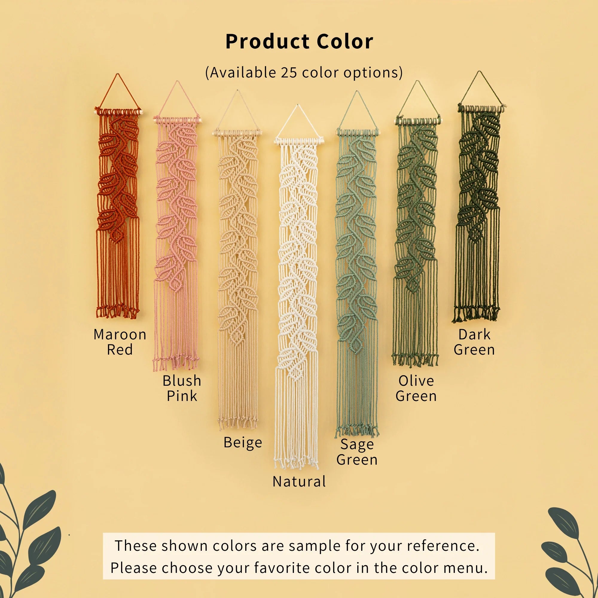 Vela Vertical Macrame Wall Hanging - Pink & Green