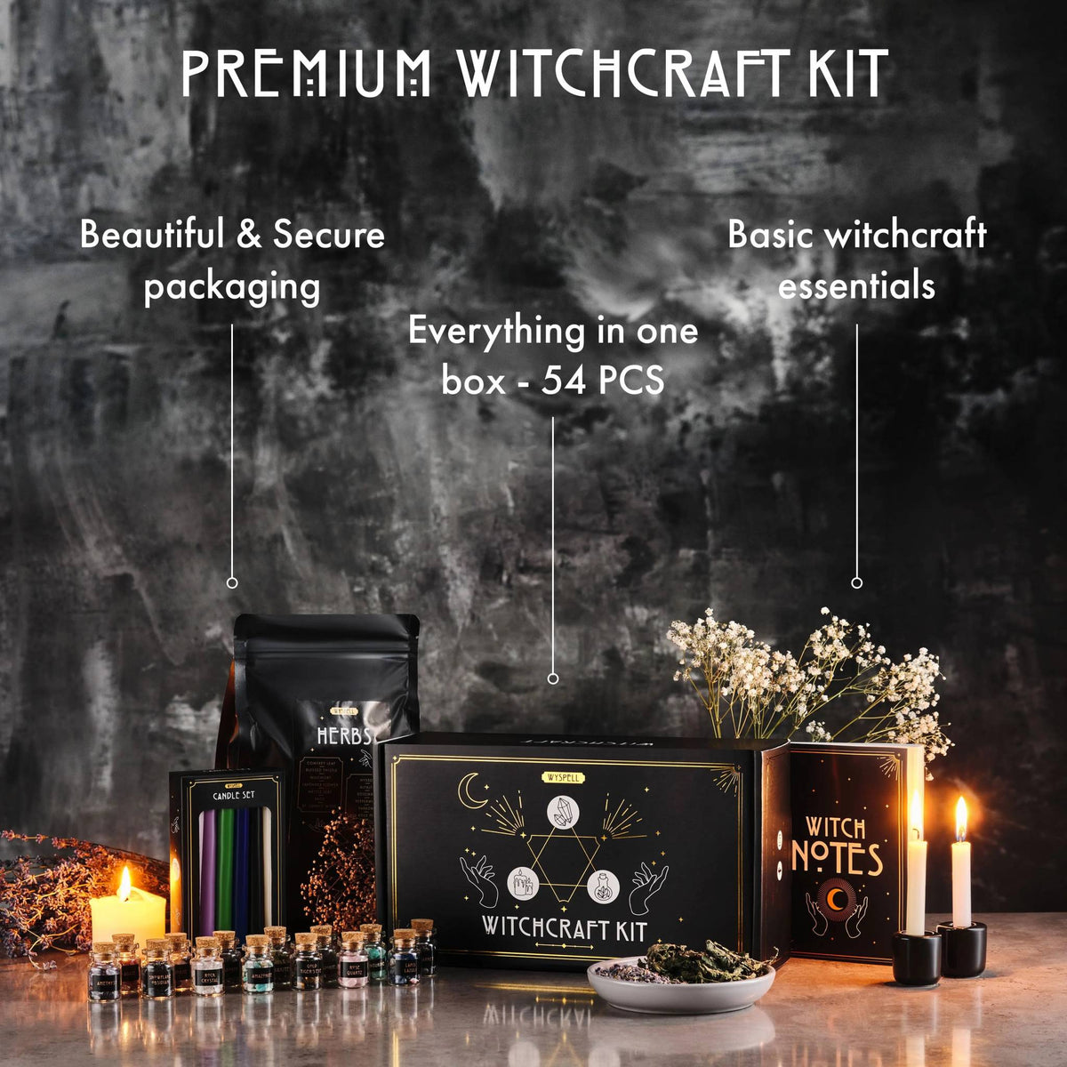 Witchcraft Altar Starter Kit – 54 Pieces – Thorn & Thimble