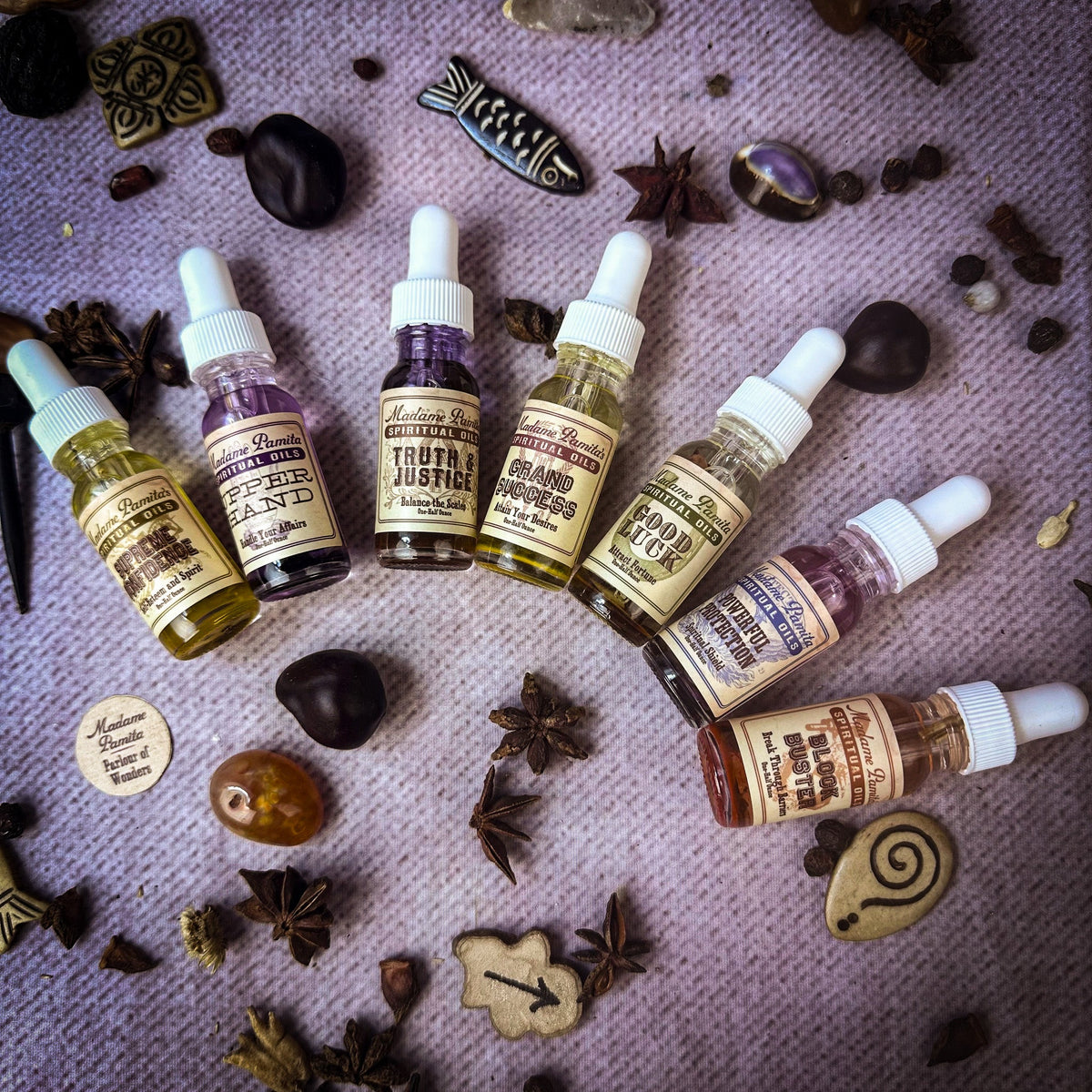 Spiritual Oil Variety Pack: Court Case Magic – Thorn & Thimble