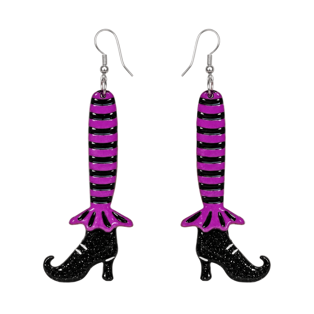 Bewitching Booties Purple Earrings by Lipstick & Chrome