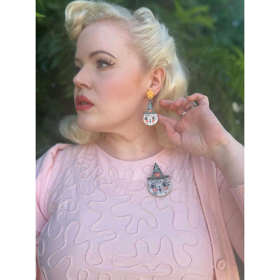 Bloomin' Luna Witch Statement Earrings by Johanna Parker x Lipstick & Chrome