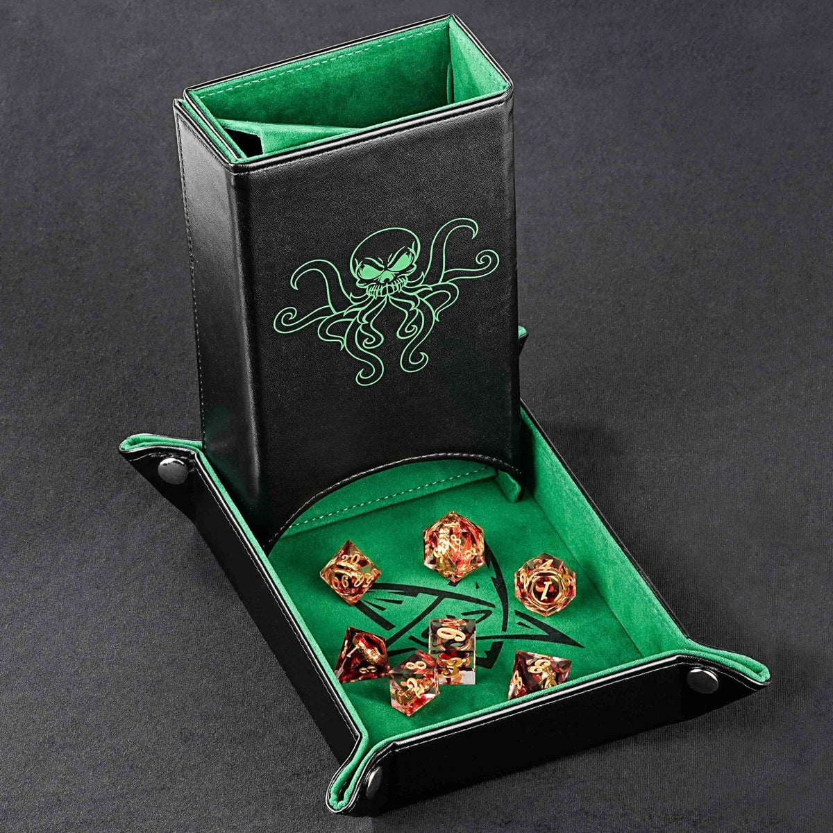 Cthulhu Green & Black Dice Tower – Thorn & Thimble