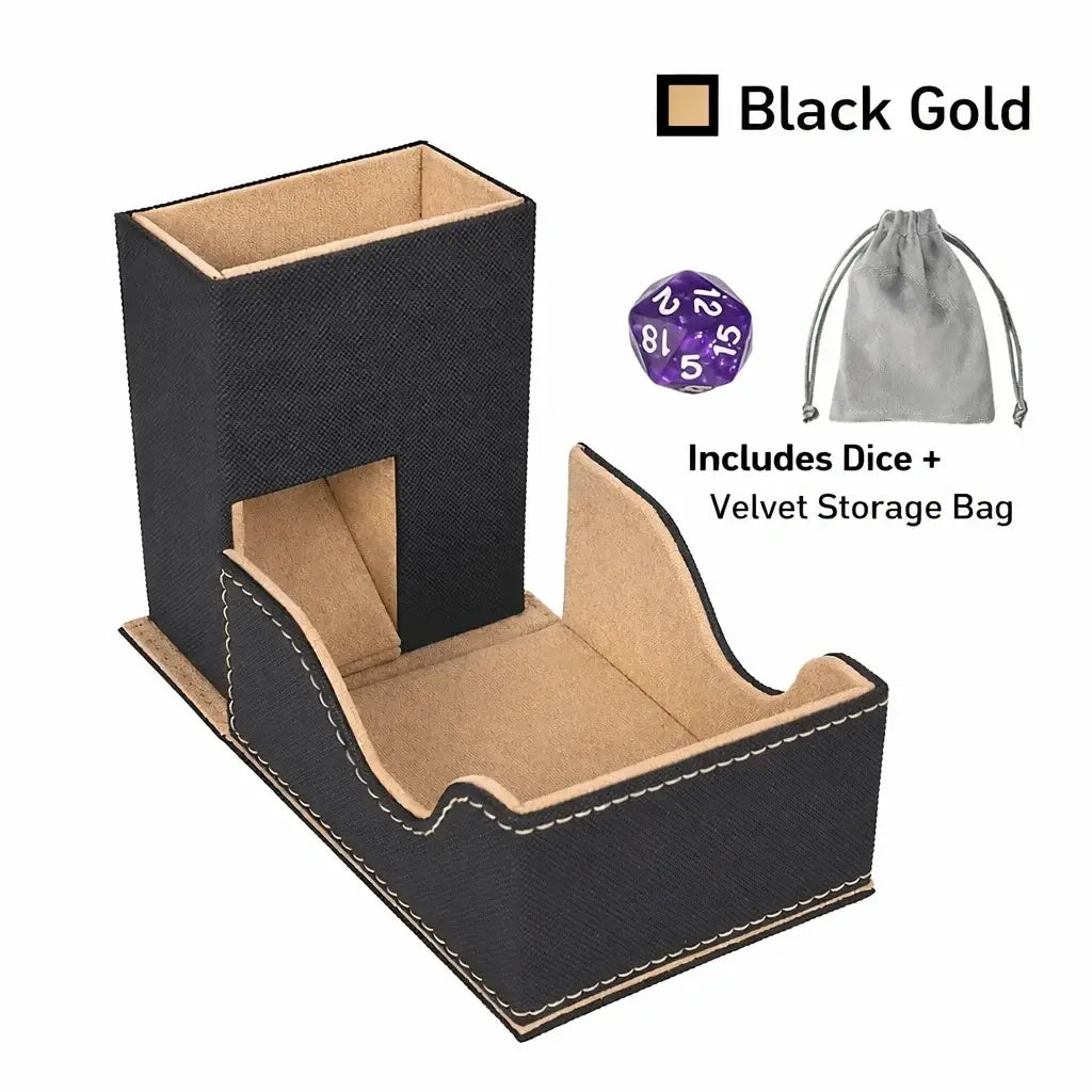 Red & Black Leather Dice Tower Set – Thorn & Thimble