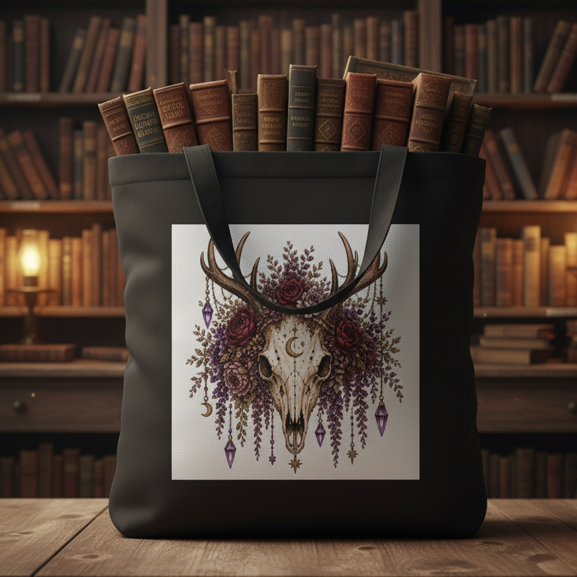 Deer Skull Eco Tote Bag