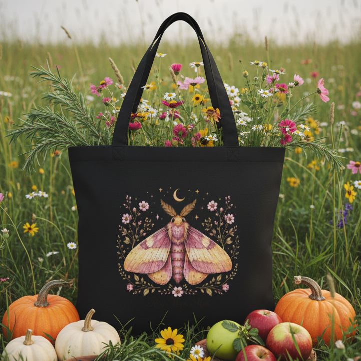 Maple Rosy Moth Eco Tote Bag