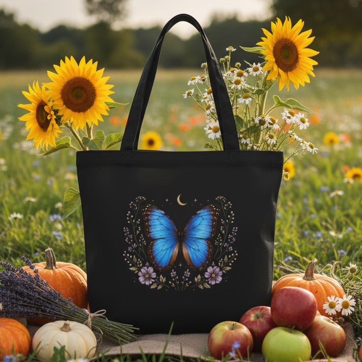 Blue Morpho Butterfly Eco Tote Bag