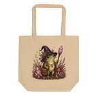 Frog Witch with Staff Cottagecore Eco Tote Bag – Thorn & Thimble