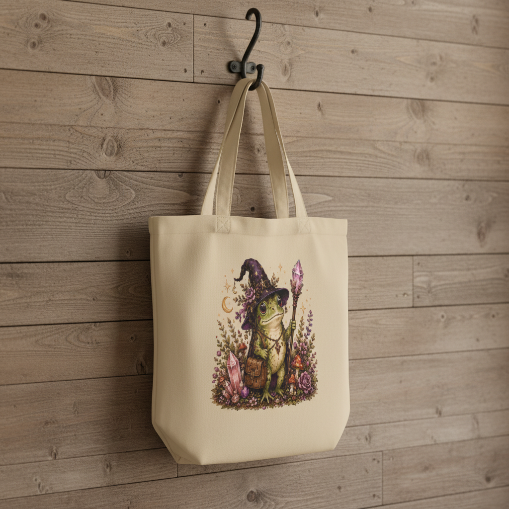 Frog Witch Staff Eco Tote Bag