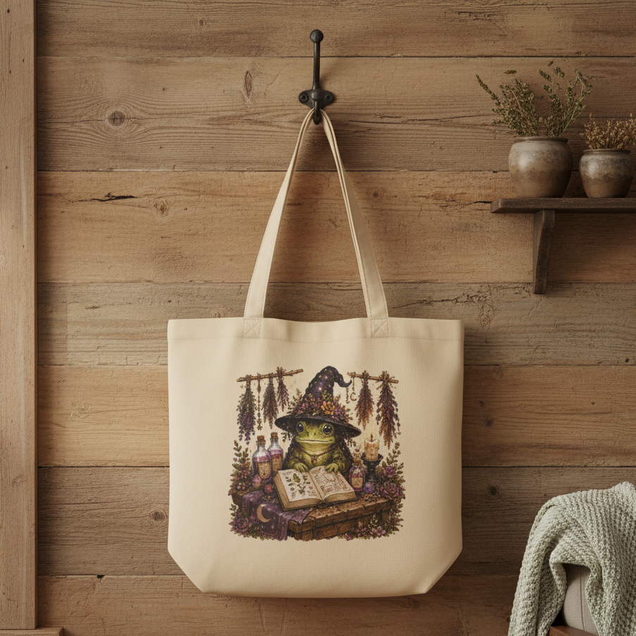 Frog Witch Herbs Eco Tote Bag
