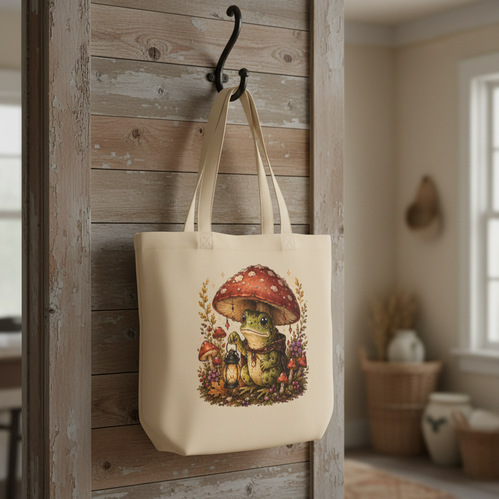Frog Witch Mushroom Eco Tote Bag