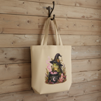 Frog Witch with Cauldron Cottagecore Eco Tote Bag – Thorn & Thimble