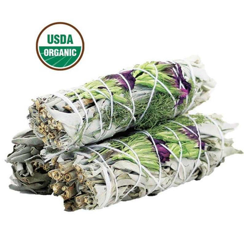 'Good Life' Floral White Sage Smudge Stick (4 in.) – Thorn & Thimble