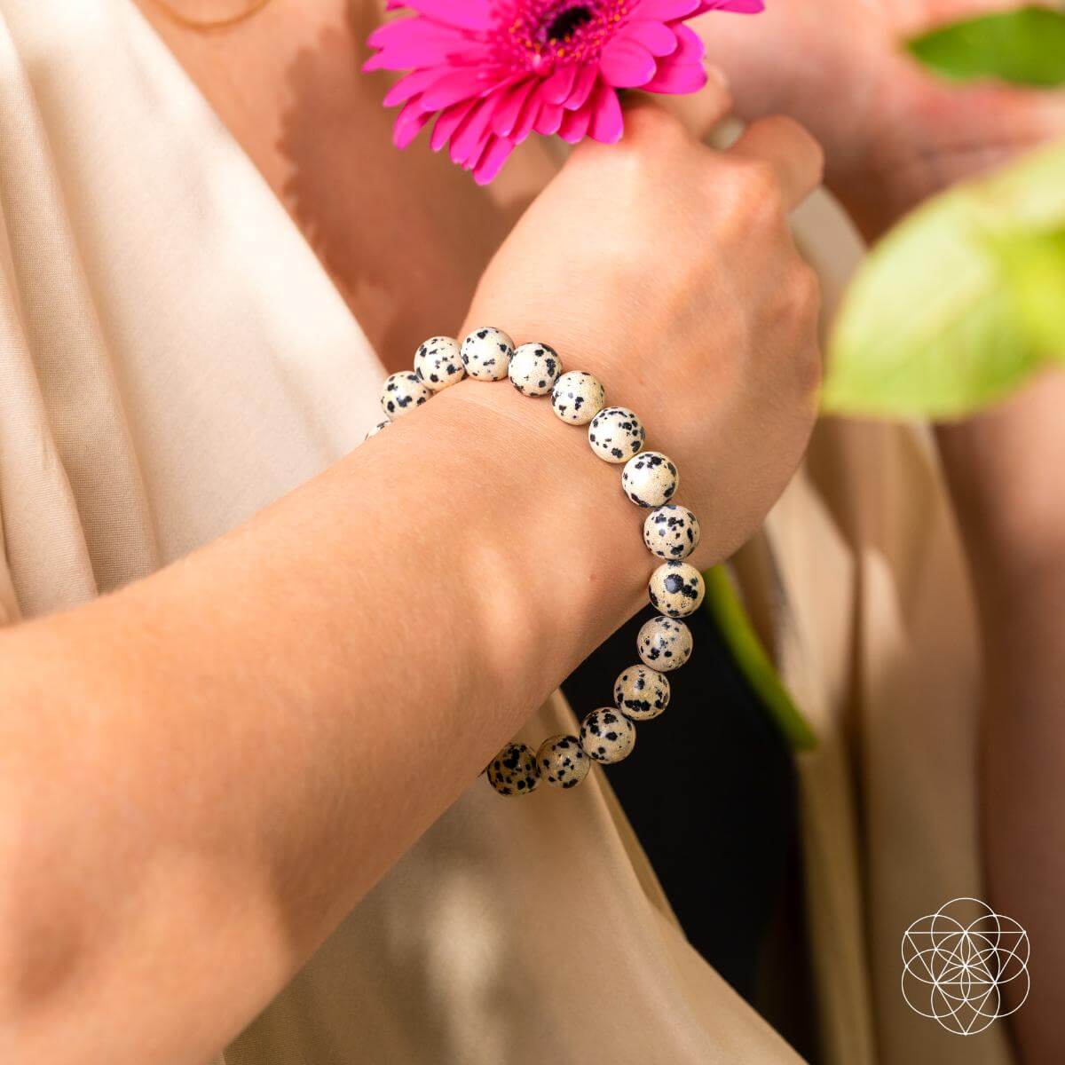 Dalmatian Jasper Joy & Grounding Bracelet