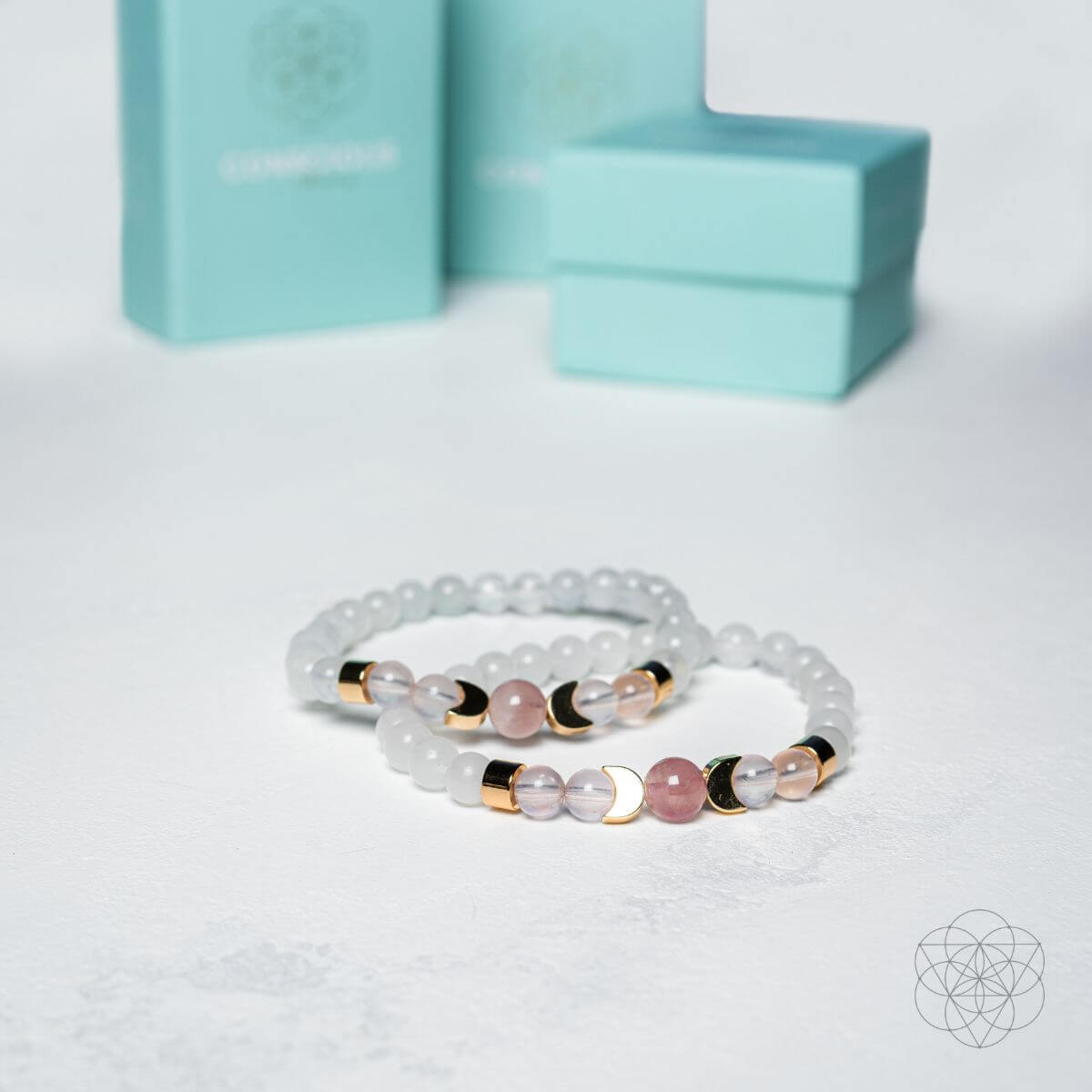 Divine Feminine Rose Quartz & Moonstone Bracelet