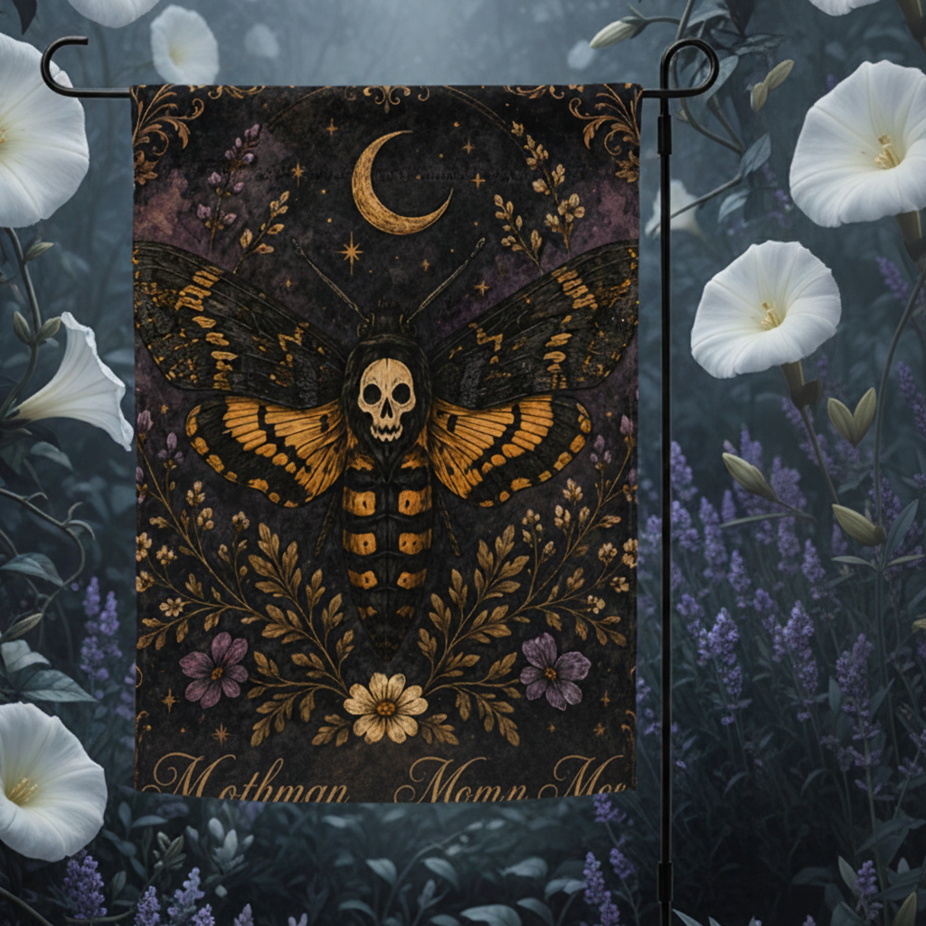 Death Head Moth Garden flag