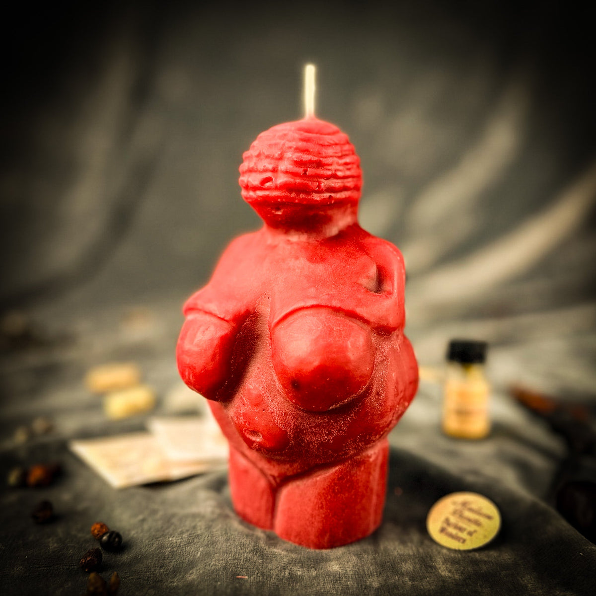 Goddess of Willendorf Candle Spell Kit – Feminine Power & Fertility Magic – Thorn & Thimble