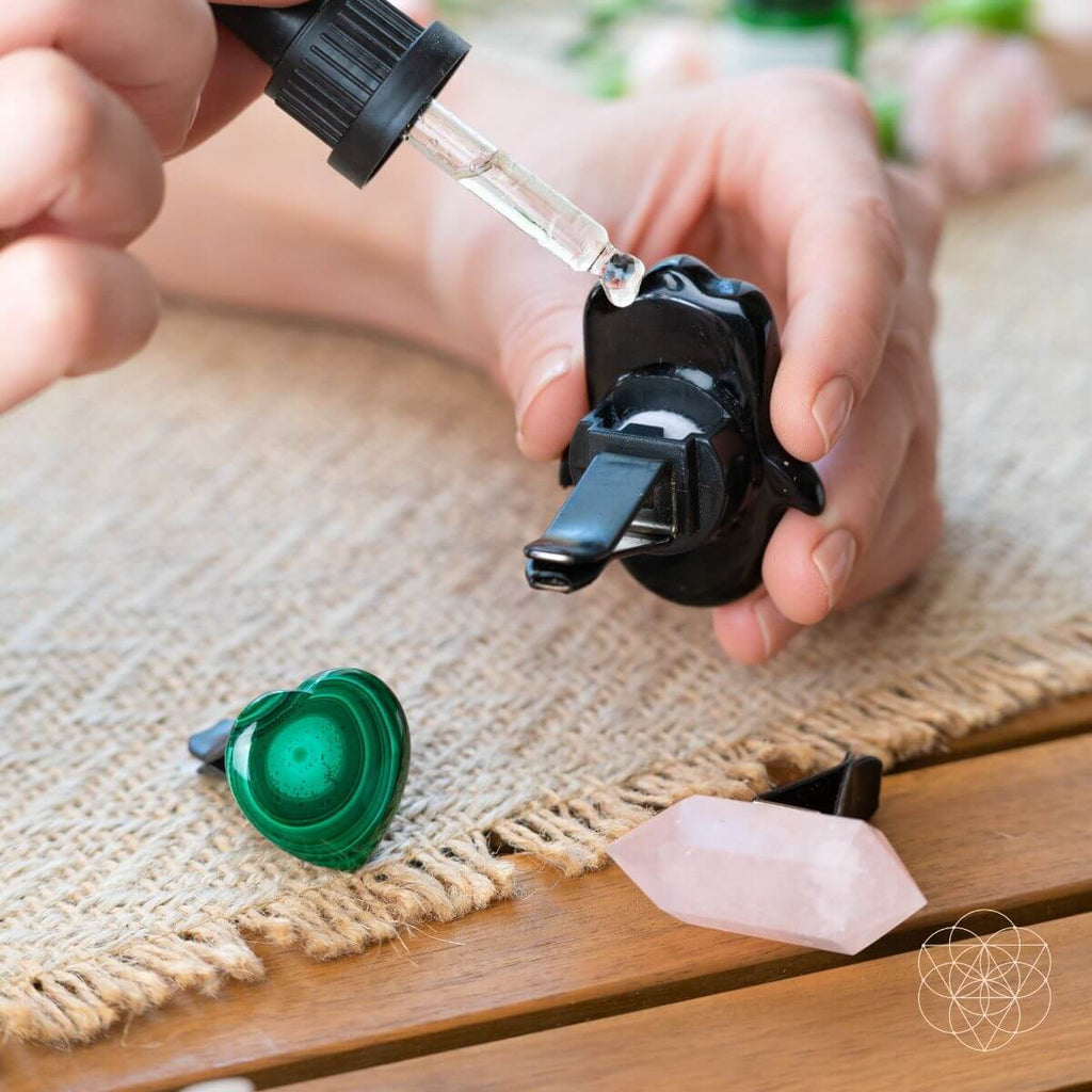 Hamsa Hand Aromatherapy Crystal Car Kit
