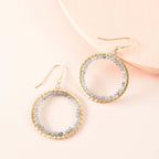 Labradorite Halo Drop Earrings – Thorn & Thimble