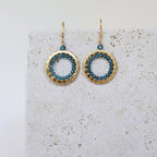 Labradorite Mini Halo Drop Earrings – Thorn & Thimble