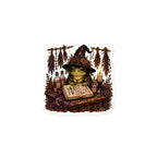 Frog Witch Herbalist Cute Cottagecore Vinyl Sticker – Thorn & Thimble