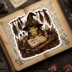 Frog Witch Herbalist Cute Cottagecore Vinyl Sticker – Thorn & Thimble