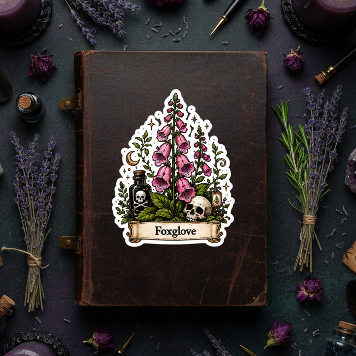 Botanical Foxglove Sticker