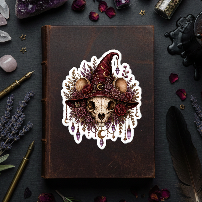 Mouse Skull Sticker