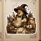 Chicken Witch Baker Cute Cottagecore Vinyl Sticker – Thorn & Thimble