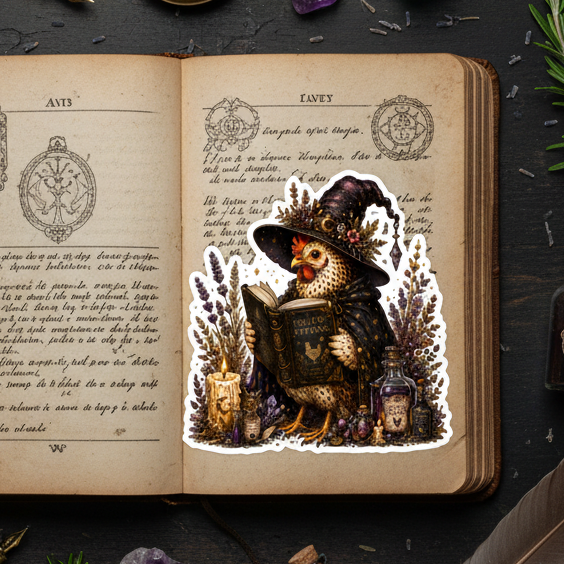 Chicken Witch Book Sticker