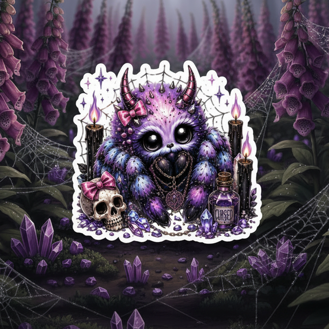 Sweet Little Spiders Pastel Sticker