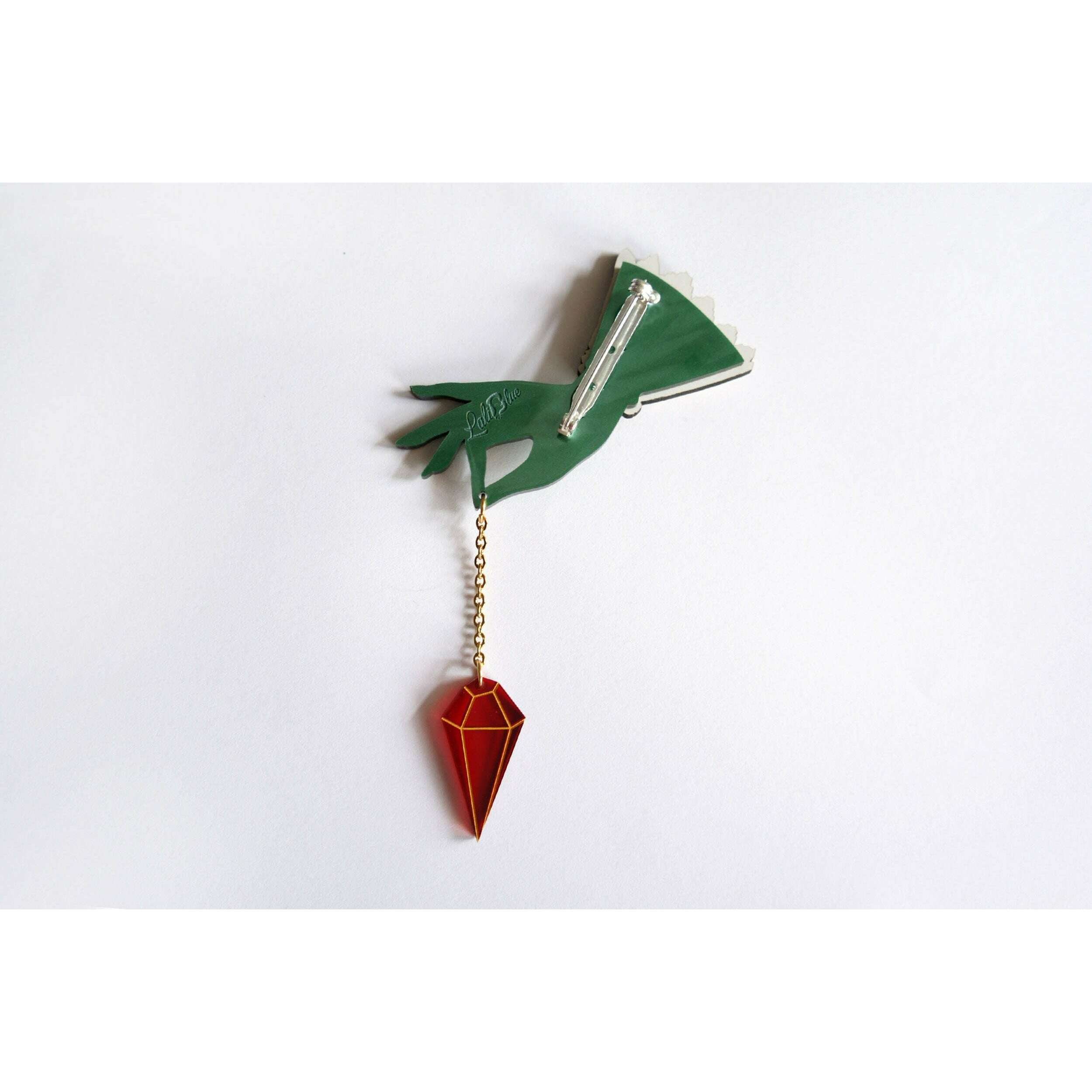 Witch Pendulum Halloween Brooch by Laliblue