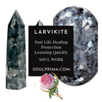 Larvikite Ankh Gemstone Carving – 3.5" – Thorn & Thimble