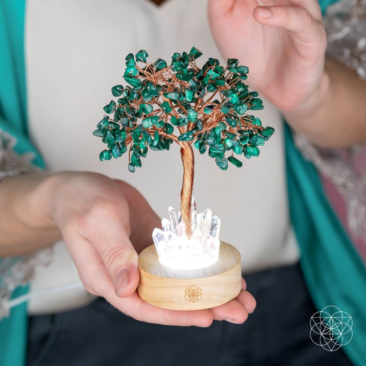 Malachite Transformation Tree Lamp