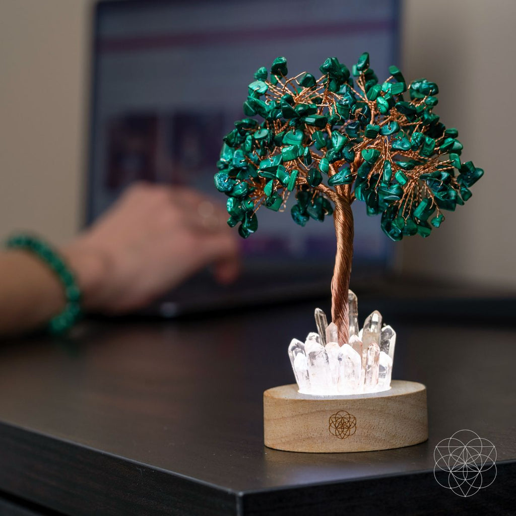 Malachite Transformation Tree Lamp