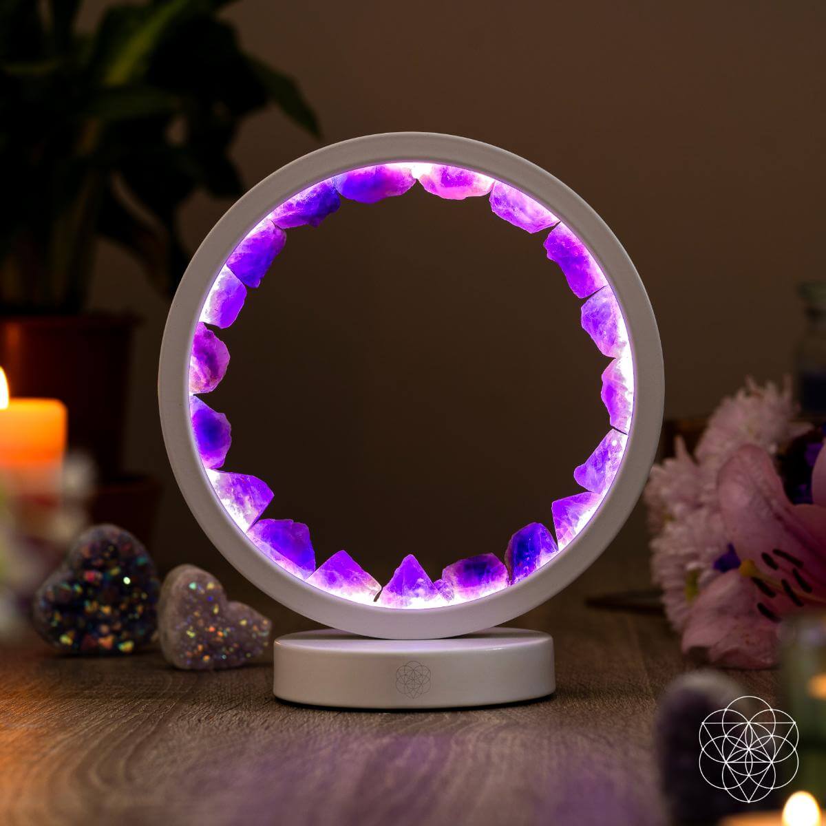 Amethyst Halo Meditation Lamp