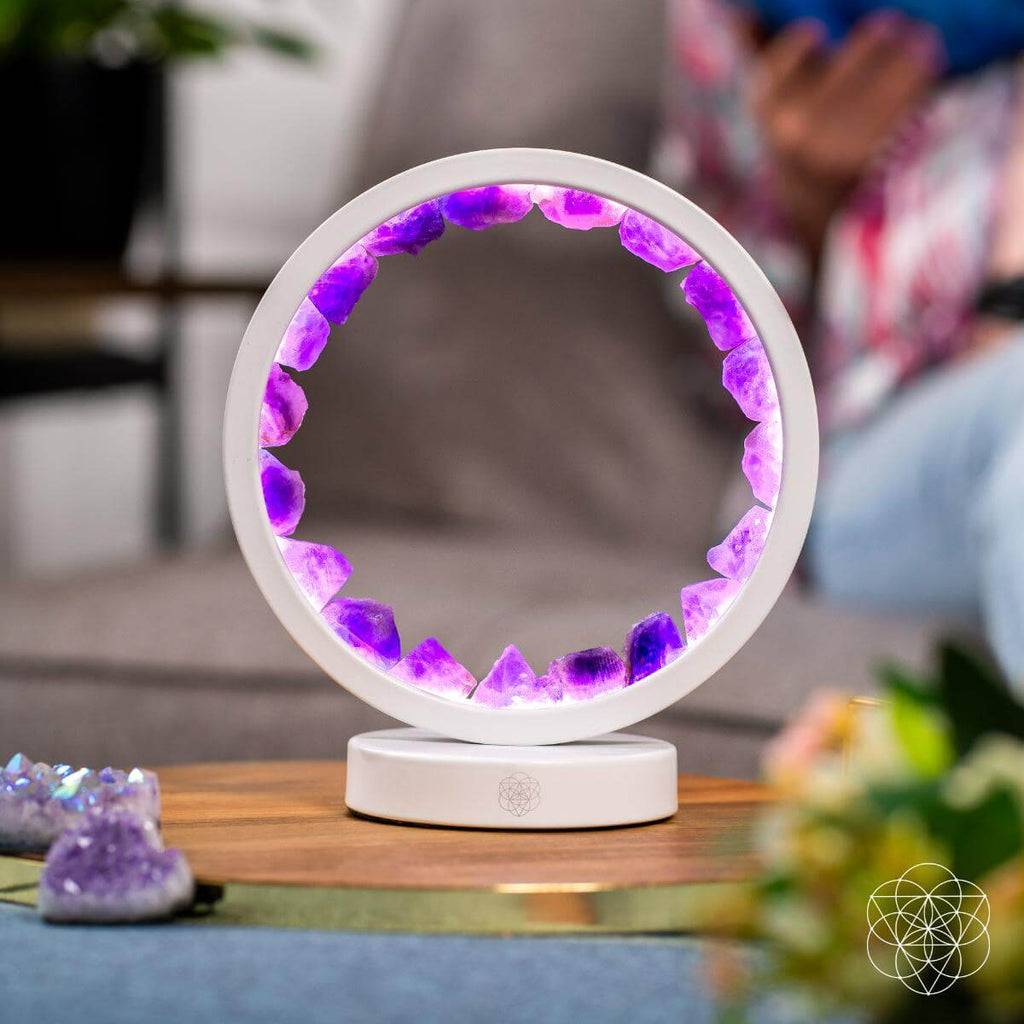 Amethyst Halo Meditation Lamp