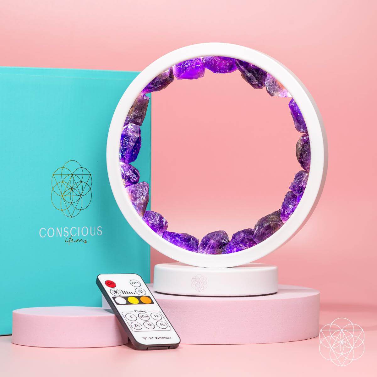 Amethyst Halo Meditation Lamp