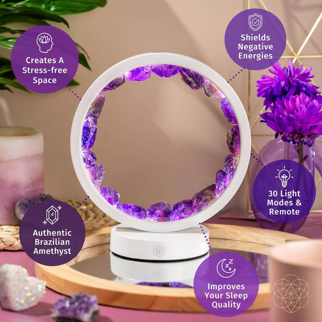 Amethyst Halo Meditation Lamp