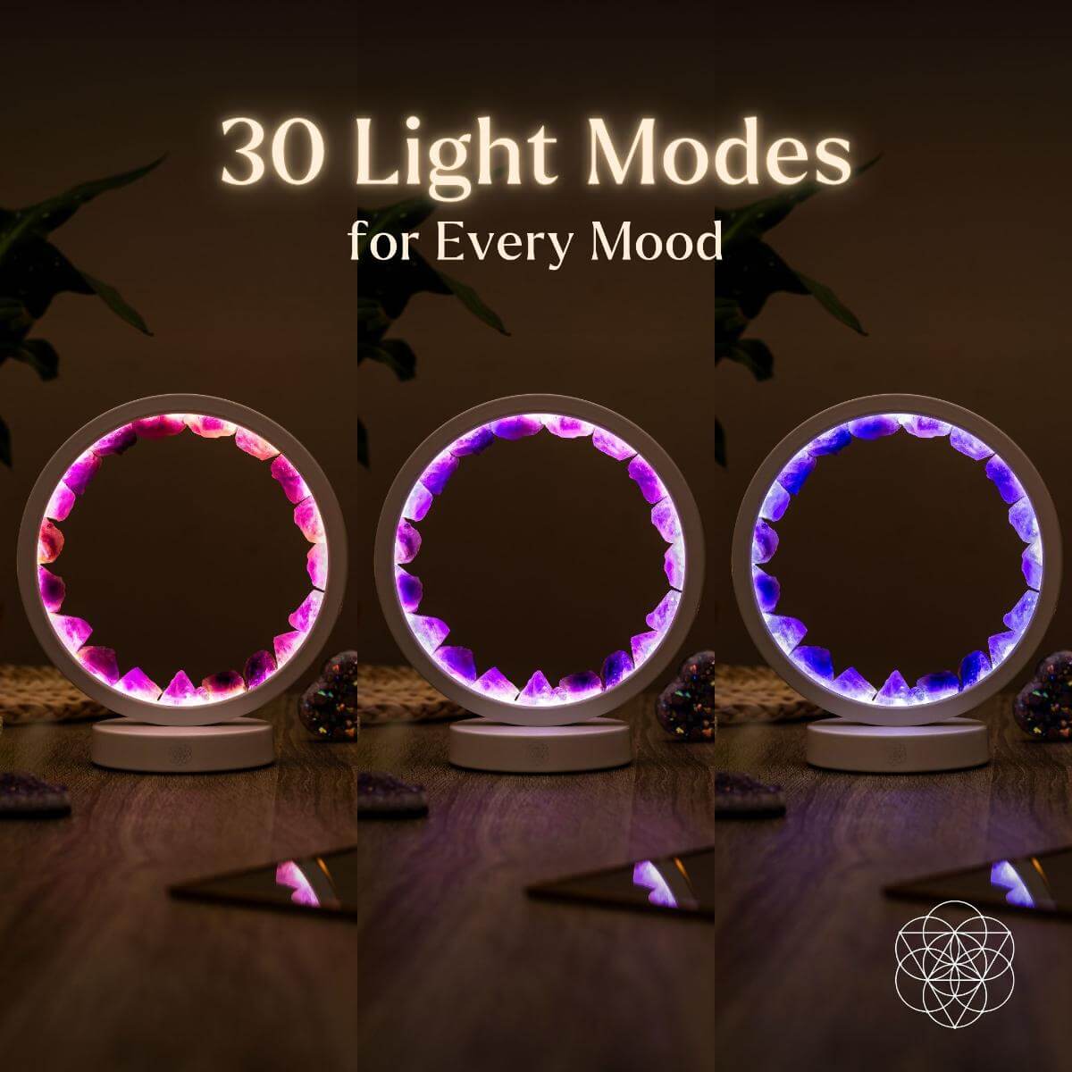 Amethyst Halo Meditation Lamp