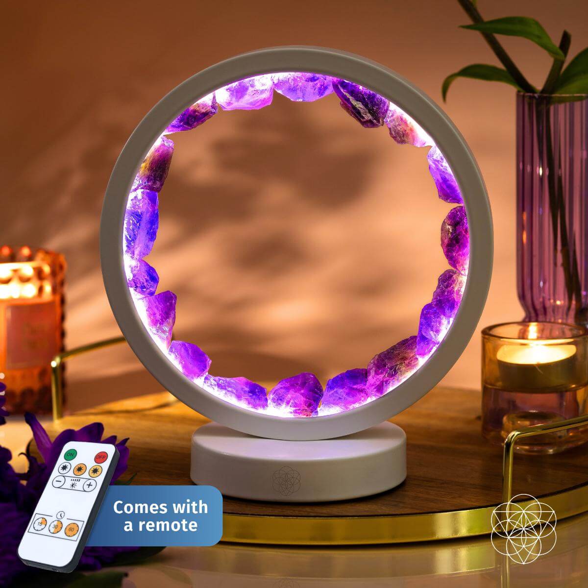 Amethyst Halo Meditation Lamp