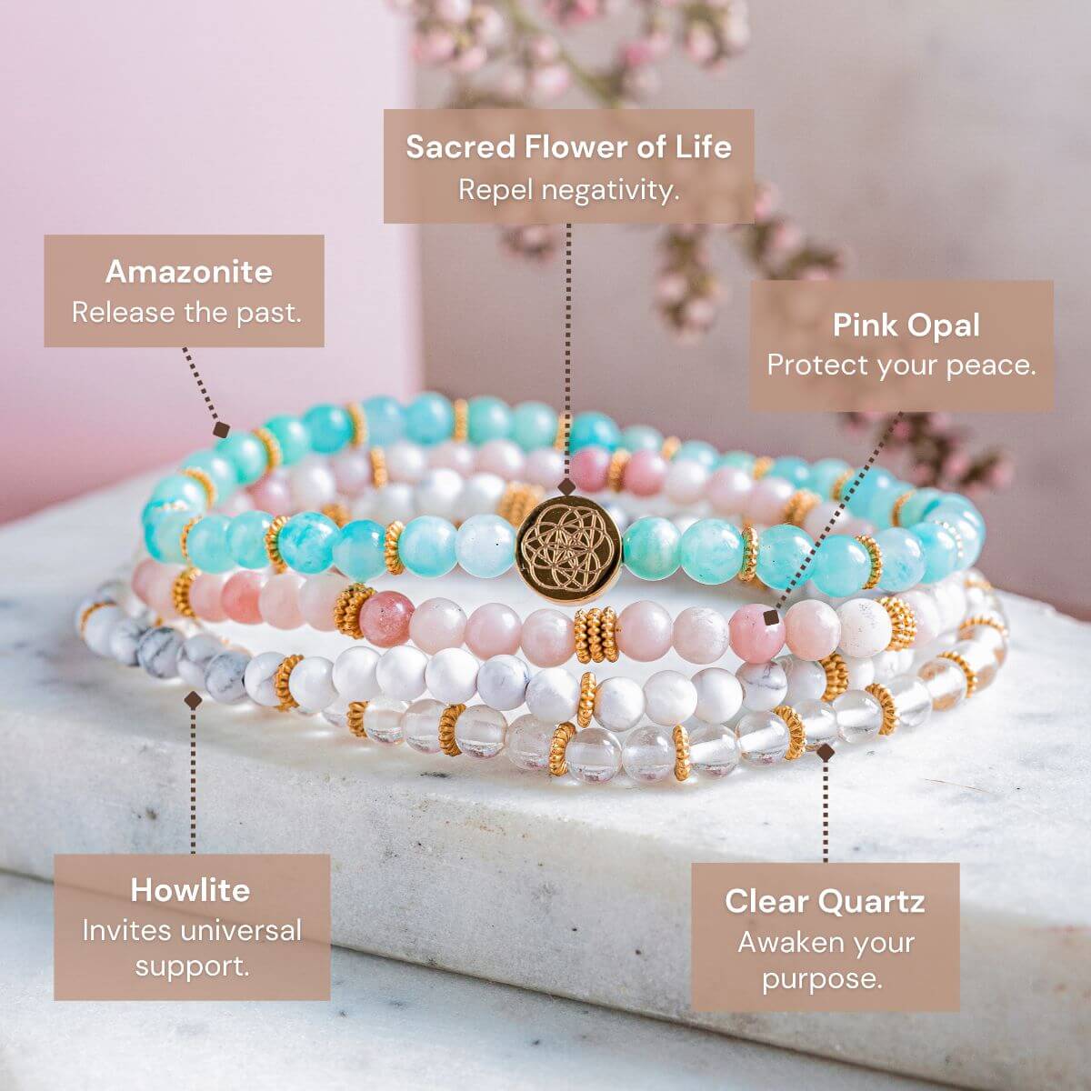 Calm & Clarity Bracelet Pack of 4