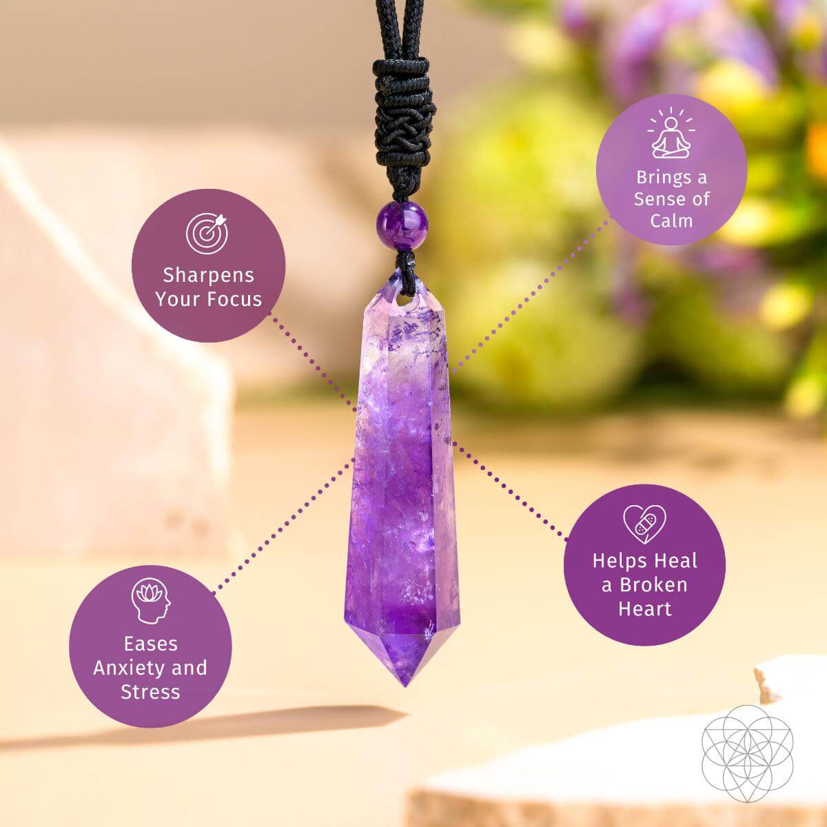 Amethyst Talisman of Calm & Clarity