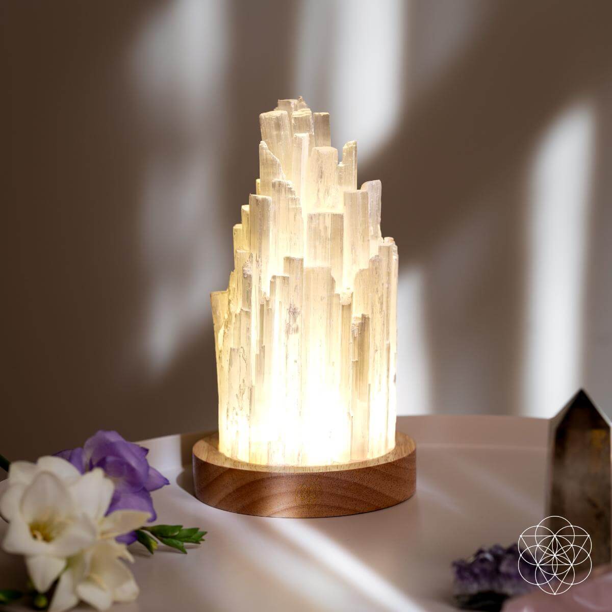 Cleanse-All Selenite Crystal Lamp