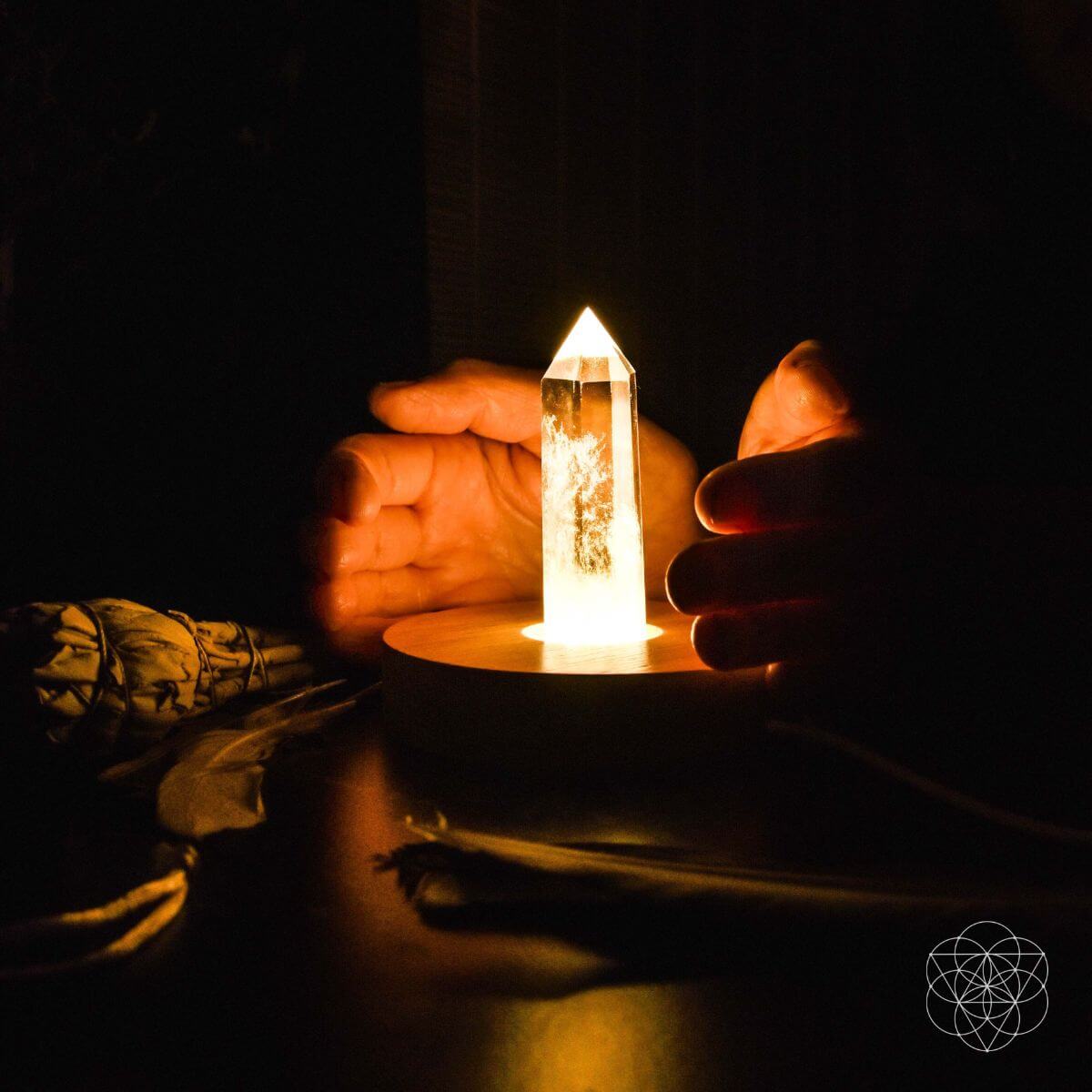 Clear Quartz Crystal Lamp