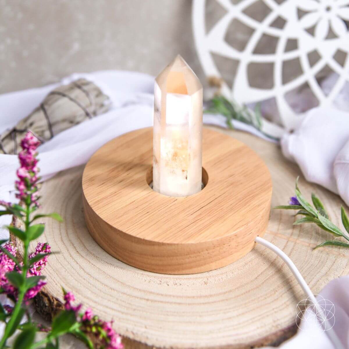 Clear Quartz Crystal Lamp