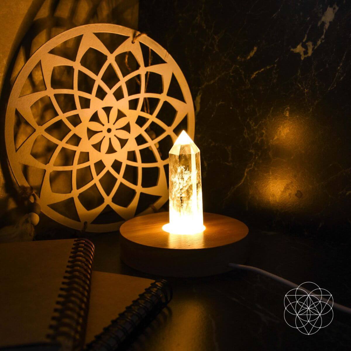 Clear Quartz Crystal Lamp