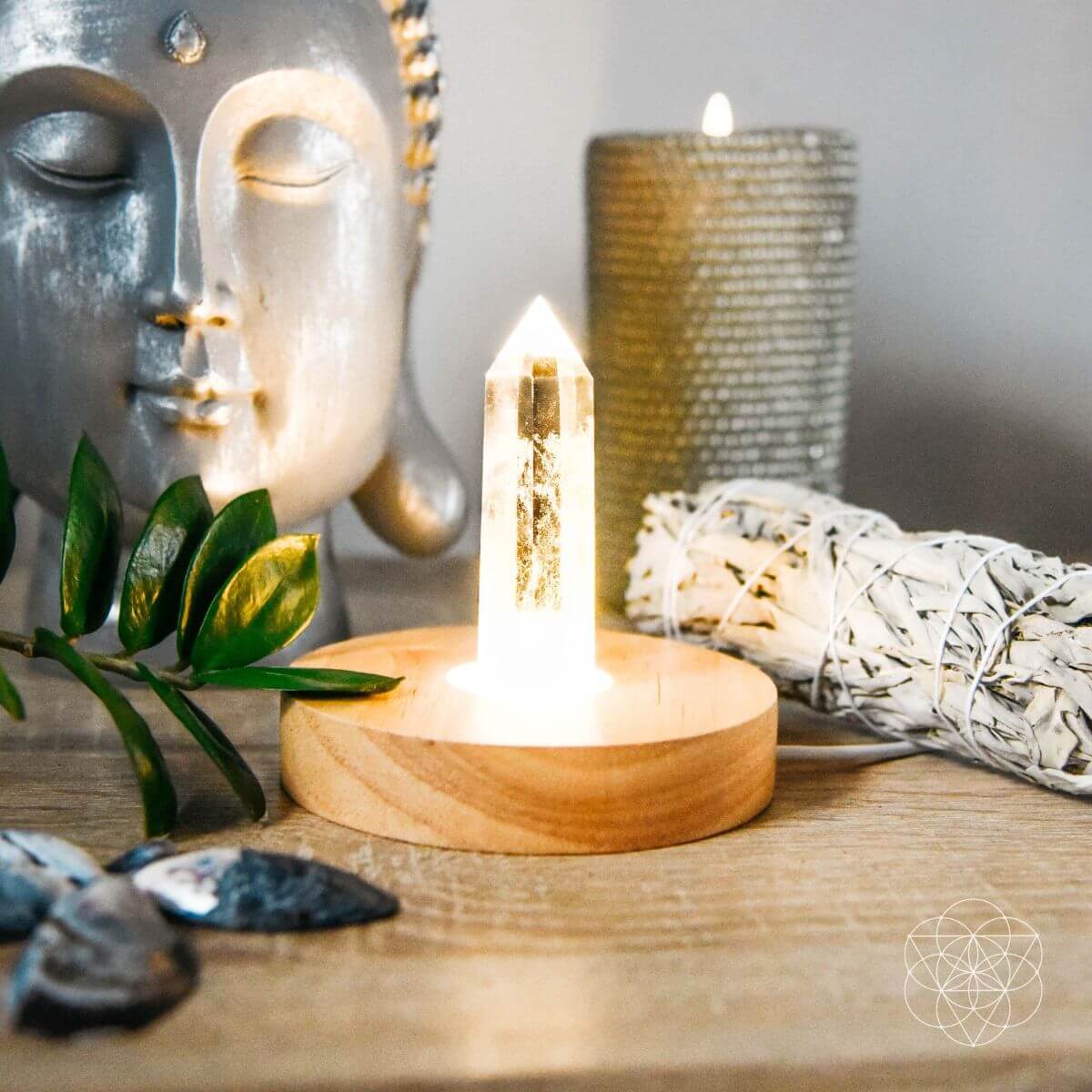 Clear Quartz Crystal Lamp