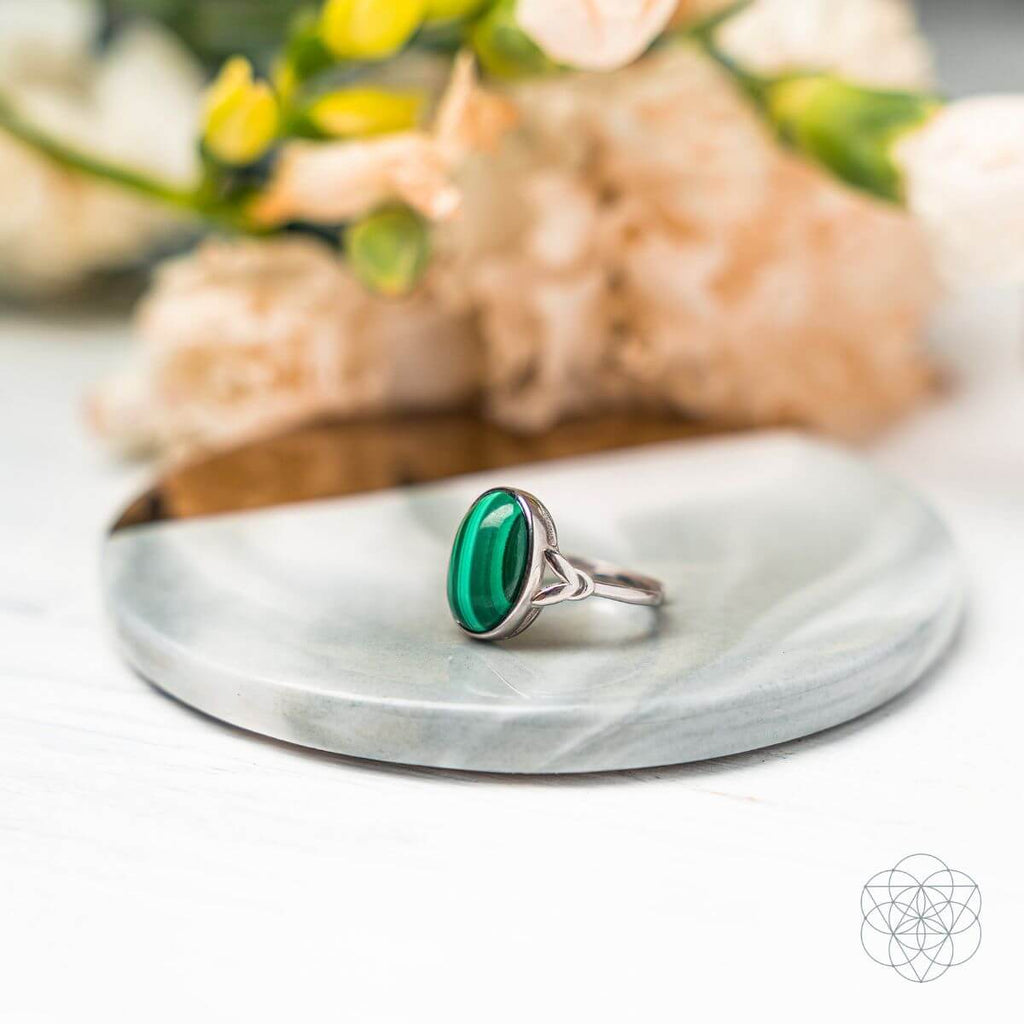 Malachite Heart & Transformation Ring