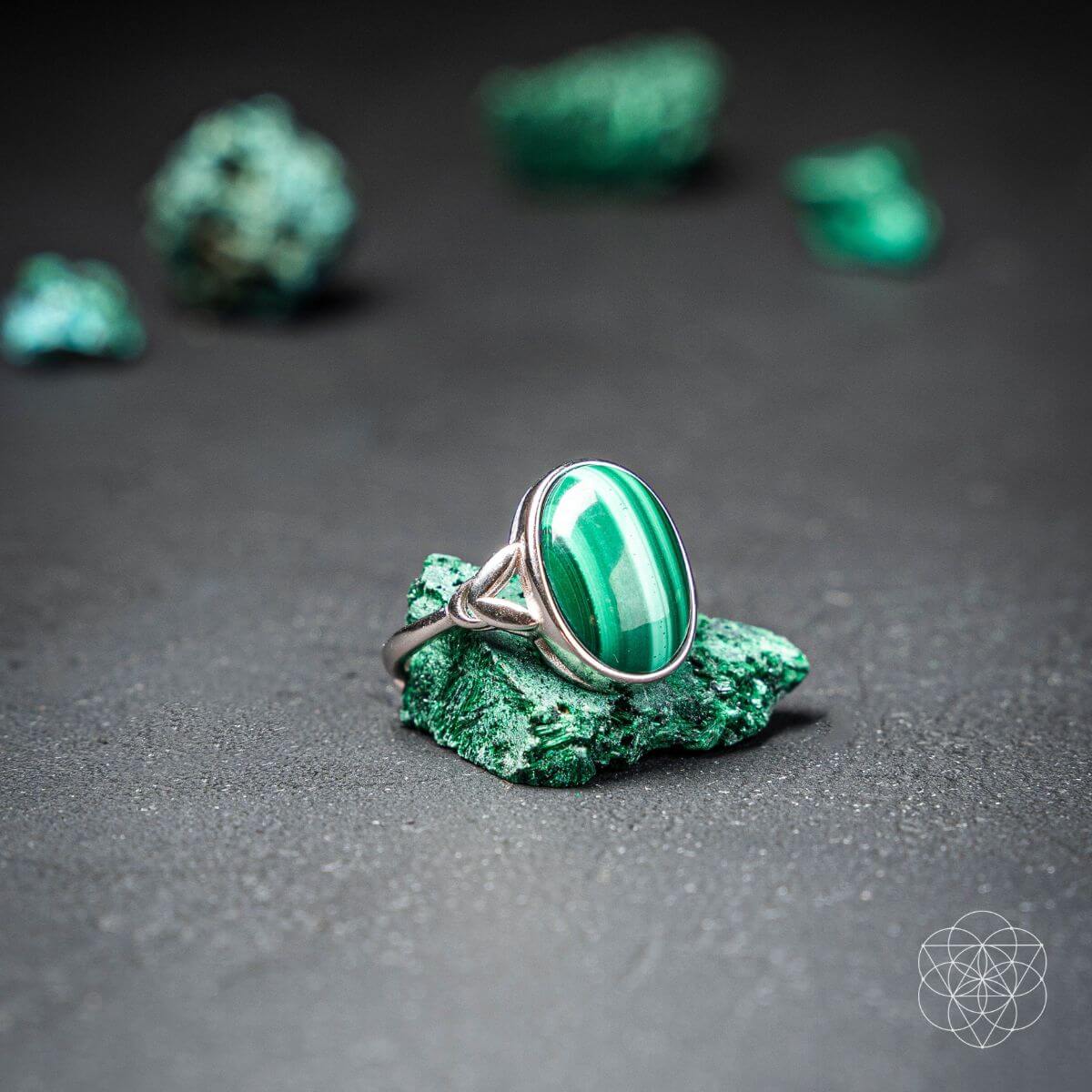 Malachite Heart & Transformation Ring